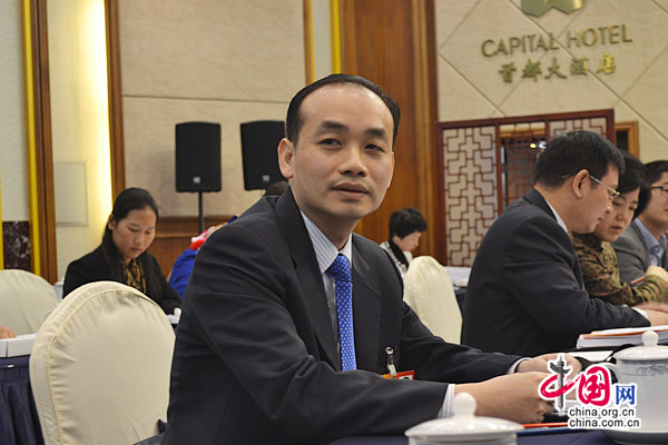 全国人大代表张育彪 中国网魏婧摄
