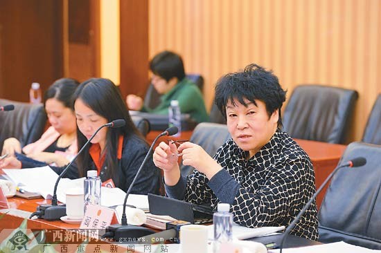 广西代表团分组审议全国人大常委会工作报告(图)