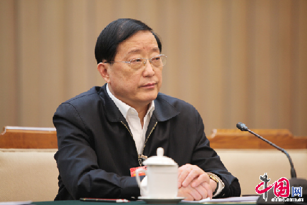 3月3日，第十二届全国人民代表大会第二次会议辽宁代表团全体会议，图为辽宁省省长陈政高。 中国网记者 郑亮摄影