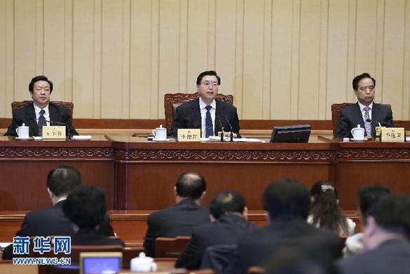 (时政)十二届全国人大常委会第二次会议在京闭幕