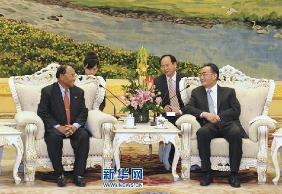 （XHDW）吴邦国会见柬埔寨国会主席