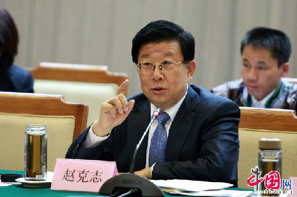  3月6日下午，贵州代表团团组开放活动，贵州省省委书记赵克志说：“再穷不能穷教育，再苦不能苦孩子”。中国网 董德摄影