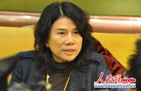 董明珠代表。（人民网 陈键 摄）