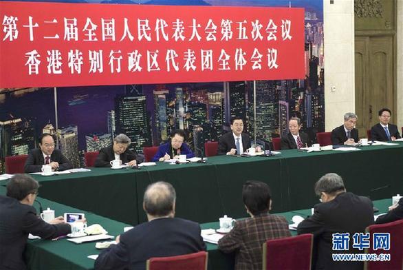 （两会）张德江参加香港代表团审议