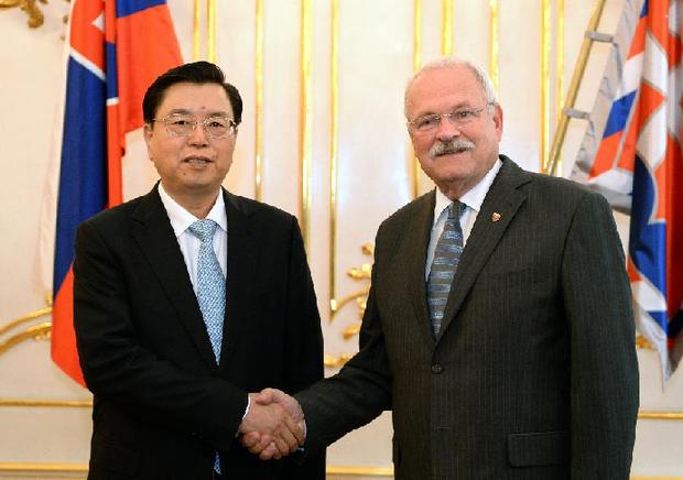 SLOVAKIA-BRATISLAVA-ZHANG DEJIANG-GASHPAROVIC-MEETING