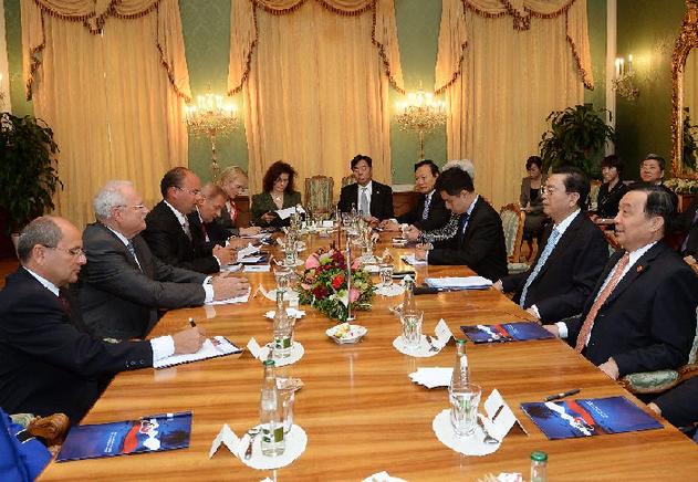 SLOVAKIA-BRATISLAVA-ZHANG DEJIANG-GASHPAROVIC-MEETING