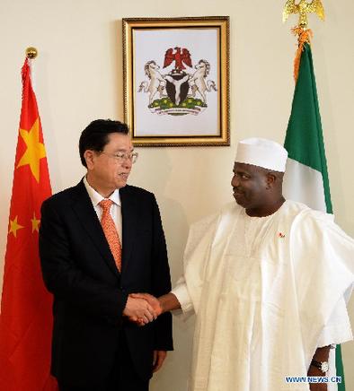 NIGERIA-ABUJA-ZHANG DEJIANG-TAMBUWAL-TALKS