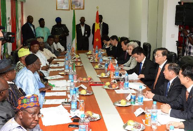 NIGERIA-ABUJA-ZHANG DEJIANG-TUKUR-MEETING