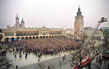 A famous cathedral in Krakow, Poland