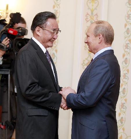 RUSSIA-CHINA-PUTIN-WU BANGGUO-MEETING