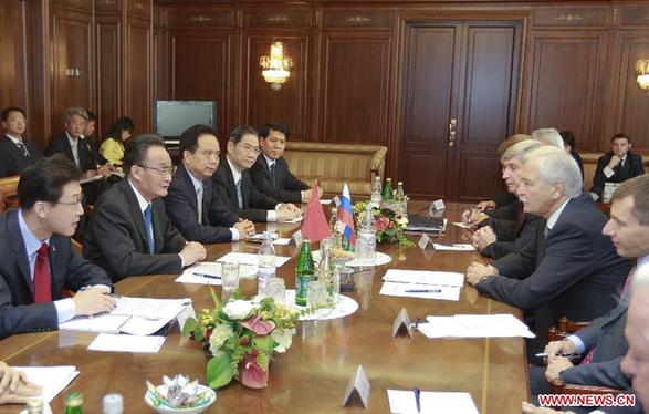 RUSSIA-MOSCOW-CHINA-WU BANGGUO-GRYZLOV-MEETING