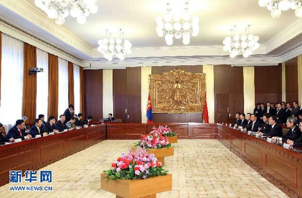 （XHDW）吴邦国会见蒙古国总理