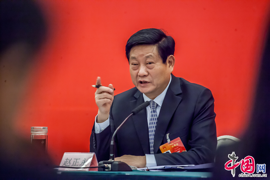 陕西省代表团举行全团会赵正永主持会议组图