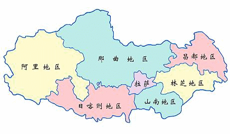西藏行政区划图|西藏地图|西藏旅游地图