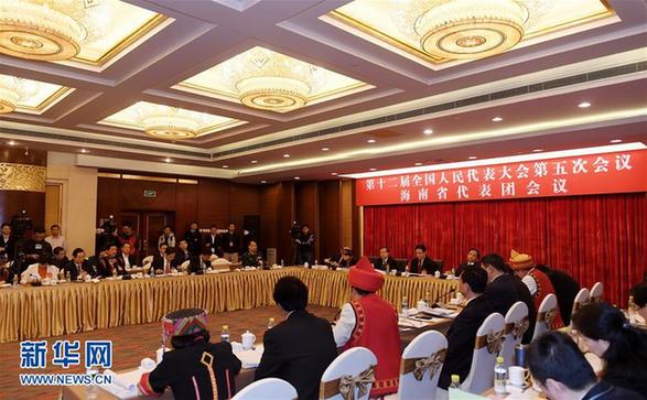 （两会）海南代表团全体会议向媒体开放